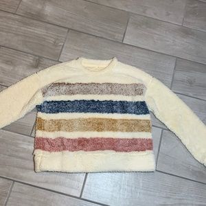 Harper Heritage Striped Sherpa Sweater